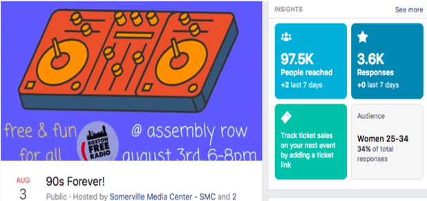Screenshot of Facebook event