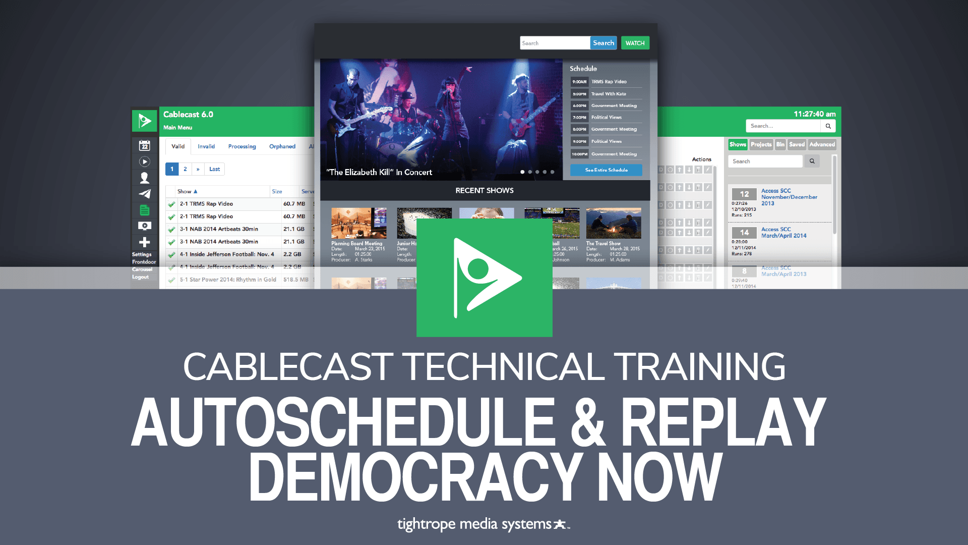 Thumbnail for Cablecast Tutorial on Autoschedule and Replay Rules for Live Daily Shows