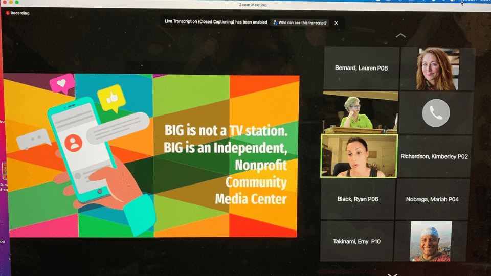 Screenshot of Brooklyn Interactive Group team during a Zoom session