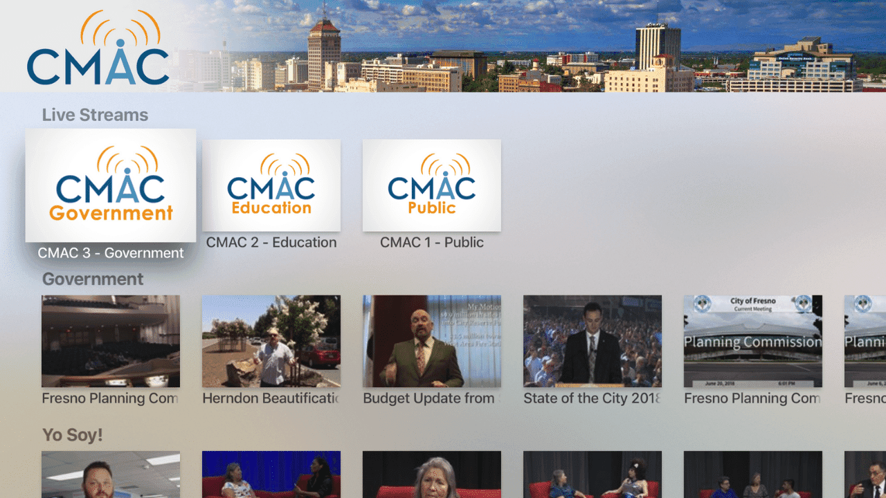 CMAC streaming channel screenshot
