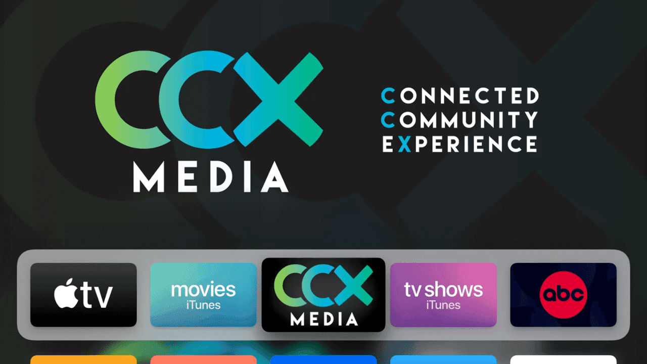 CCX Media Streaming App homepage - Apple TV