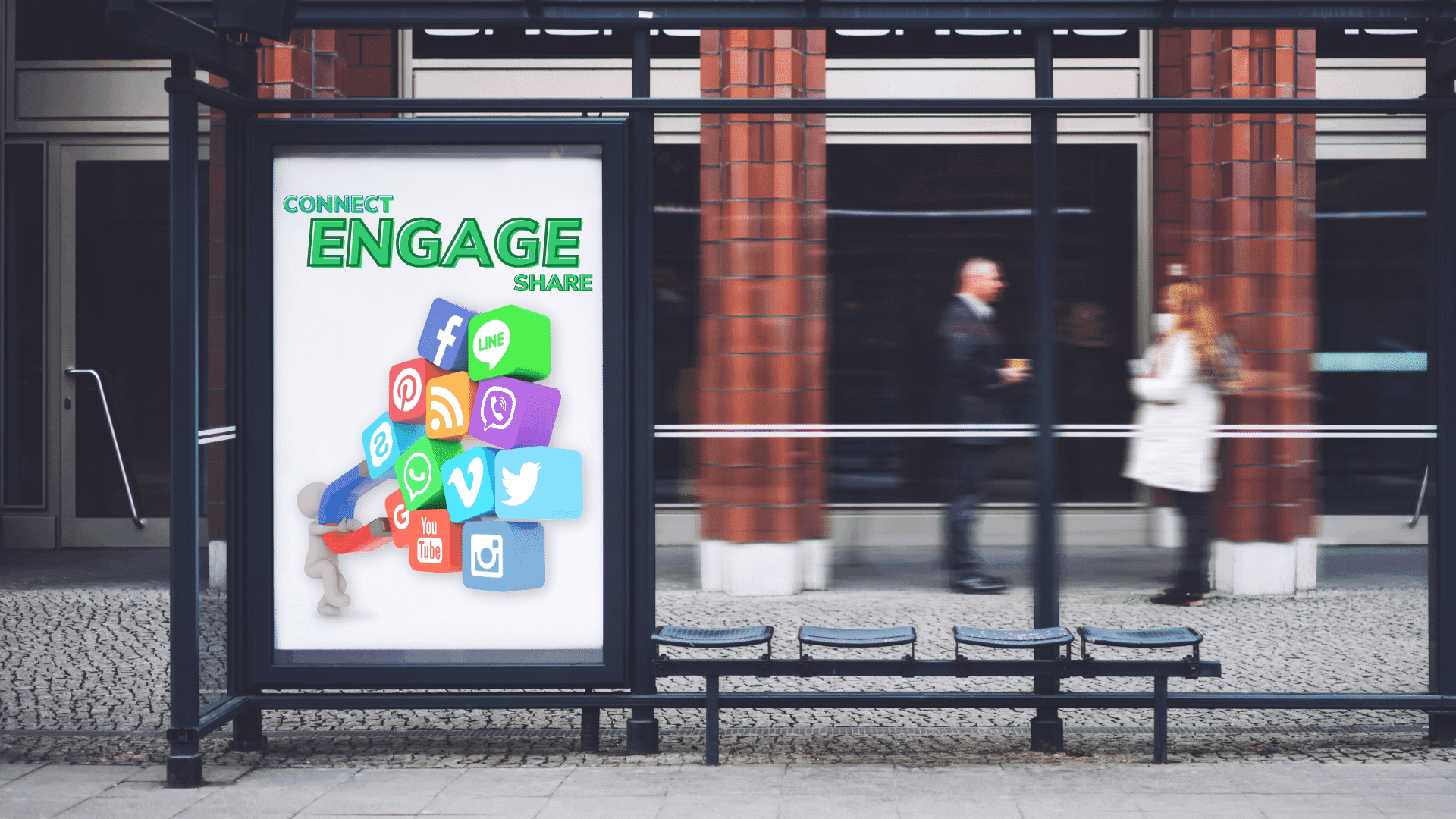 City image to emphasize using social media to engage, share, and create content for the audience