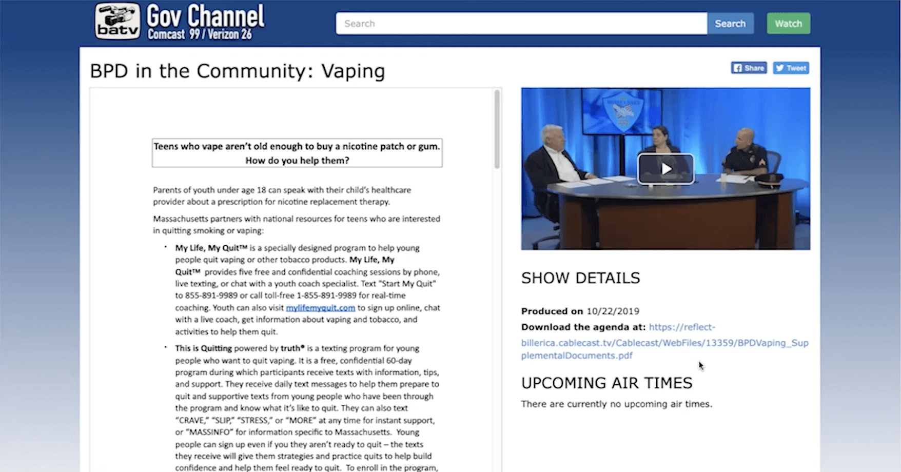 Screenshot of tutorial on how to embed PDFs on your video on demand