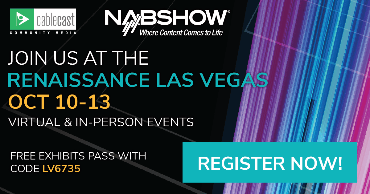 NAB 2021 graphic by Cablecast