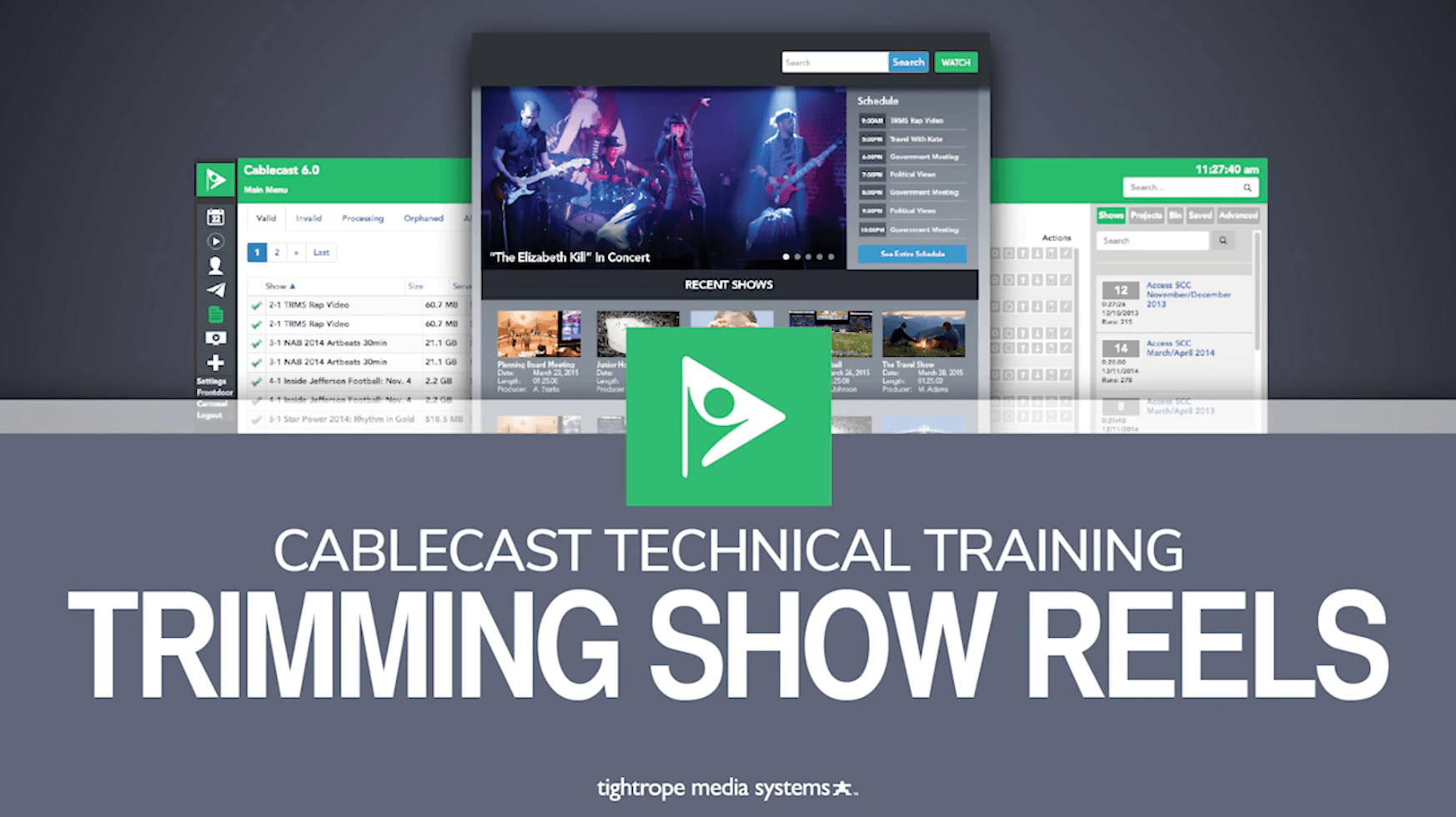 Thumbnail for Cablecast tutorial on Native File Trimming-Trimming Show Reels