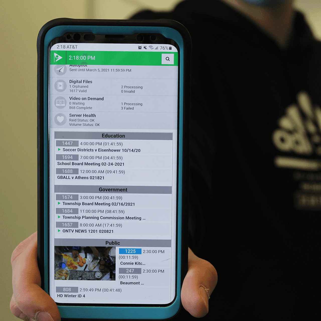 Cablecast Automation Software on Mobile