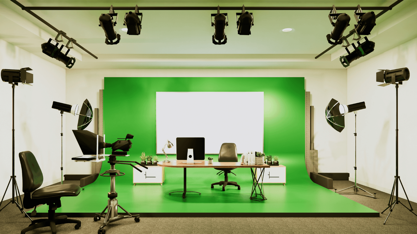 Stock Image for PEGPETIA Gran Program illustrating an a video production setup at a community media center