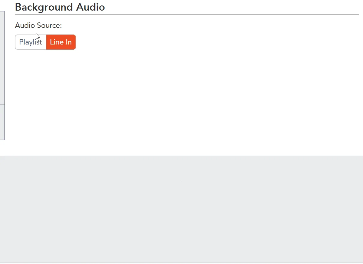 Background Audio