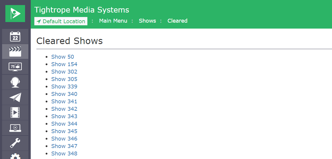 Cleared Shows Recovery