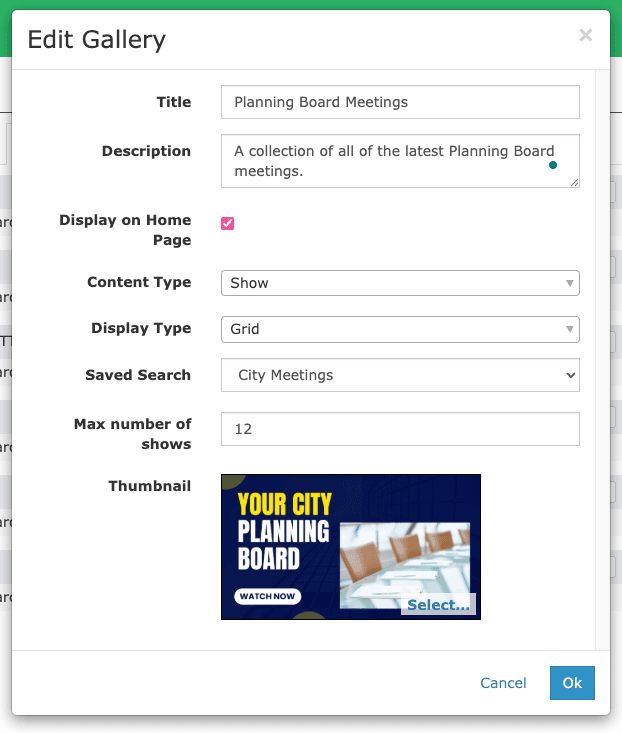 Nested Content Galleries