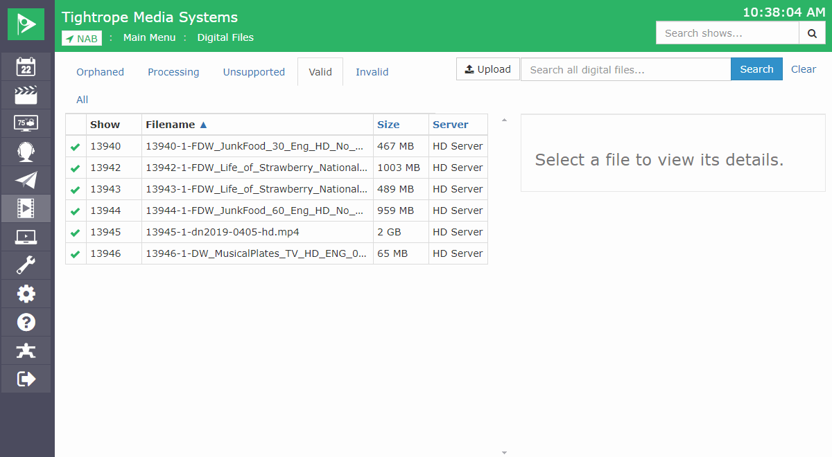 Show Upload via UI