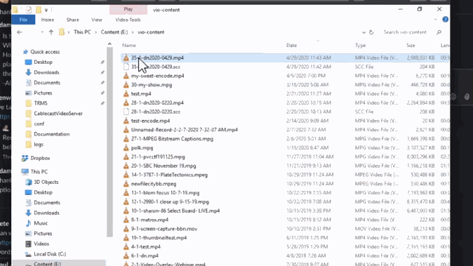 Sidecar Captioning Support