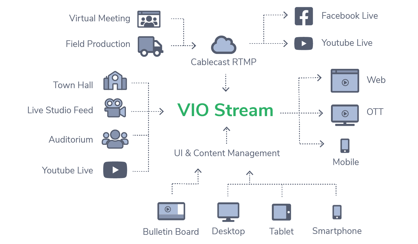 VIO Stream Pro connection diagram